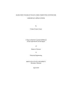 RADIATION TOLERANT MANY-CORE COMPUTING SYSTEM FOR AEROSPACE APPLICATIONS by