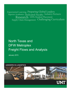 North Texas and DFW Metroplex Freight Flows and Analysis