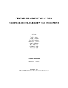 CHANNEL ISLANDS NATIONAL PARK  ARCHAEOLOGICAL OVERVIEW AND ASSESSMENT