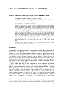 Bombyx mori J. Biosci.,  PUSHPA AGRAWAL and K. P. GOPINATHAN*