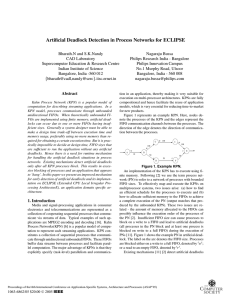 Artiﬁcial Deadlock Detection in Process Networks for ECLIPSE