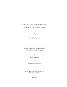 EFFICIENT FINITE ELEMENT MODELING ACROSS OPTICAL LENGTH SCALES by