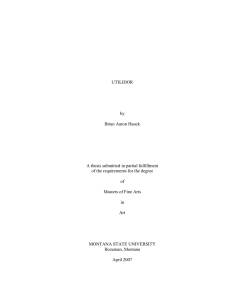 UTILIDOR  by  Brian Aaron Hauck  A thesis submitted in partial fulfillment 