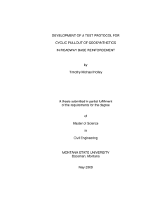 DEVELOPMENT OF A TEST PROTOCOL FOR CYCLIC PULLOUT OF GEOSYNTHETICS