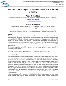 Macroeconomic Impact of Oil Price Levels and Volatility in Nigeria