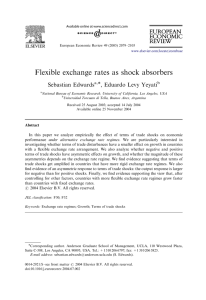 Flexible exchange rates as shock absorbers ARTICLE IN PRESS Sebastian Edwards
