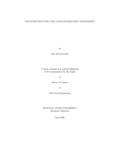 NON-INTRUSIVE FUEL CELL LOAD INTERACTION MONITORING by John David Lackey