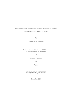 TEMPORAL AND DYNAMICAL SPECTRAL ANALYSIS OF SELECT by Andrew Cargill Liebmann