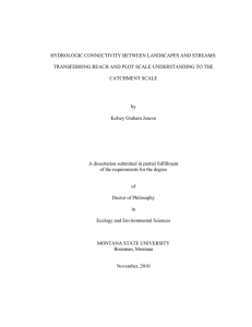 HYDROLOGIC CONNECTIVITY BETWEEN LANDSCAPES AND STREAMS: