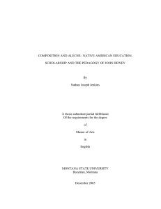 COMPOSITION AND ALECHE:  NATIVE AMERICAN EDUCATION, By