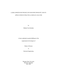 LASER-ASSISTED SECONDARY ION MASS SPECTROSCOPY AND ITS by