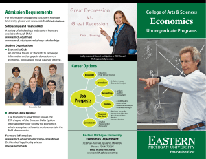 Economics Admission Requirements College of Arts &amp; Sciences Undergraduate Programs