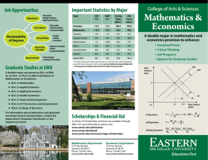 Mathematics &amp; Economics Job Opportunities Graduate Studies at EMU