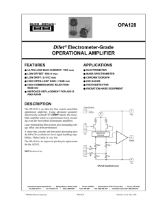 Difet  OPA128 Electrometer-Grade