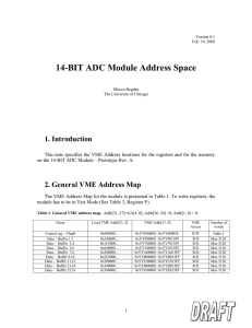 14-BIT ADC Module Address Space 1. Introduction