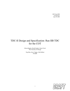 TDC-II Design and Specification: Run IIB TDC for the COT