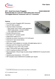 Fiber Optics SFP - Small Form-factor Pluggable V23818-M305-B57