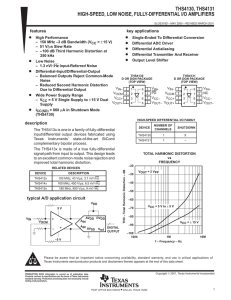 THS4130, THS4131  HIGH-SPEED, LOW NOISE, FULLY-DIFFERENTIAL I/O AMPLIFIERS D