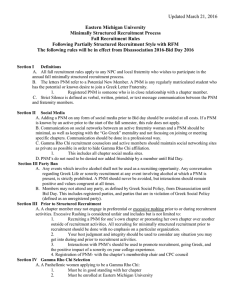 Updated March 21, 2016 Eastern Michigan University Minimally Structured Recruitment Process