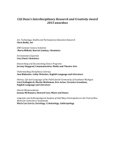! CAS!Dean’s!Interdisciplinary!Research!and!Creativity!Award! 2015!awardees!