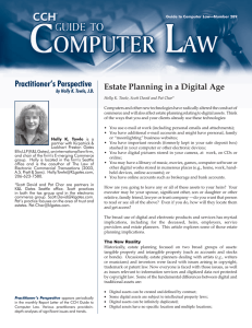 Practitioner’s Perspective Estate Planning in a Digital Age