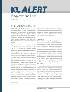 Employment Law Illegal Employment of Aliens