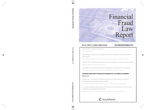 Financial Fraud Law Report
