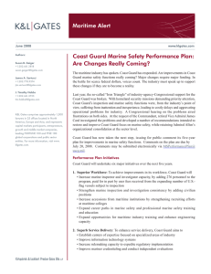 Maritime Alert Coast Guard Marine Safety Performance Plan: Are Changes Really Coming?