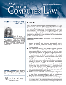 Practitioner’s Perspective FERPA? by Holly K. Towle, J.D.