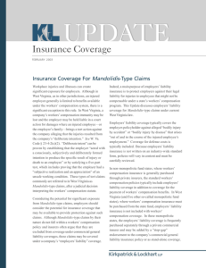 UPDATE Insurance Coverage Insurance Coverage For Mandolidis-Type Claims