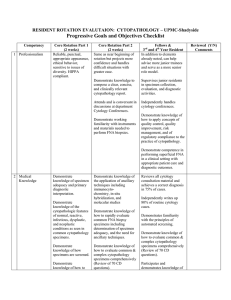 Progressive Goals and Objectives Checklist