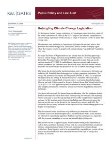 Public Policy and Law Alert Untangling Climate Change Legislation