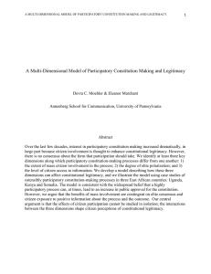 A Multi-Dimensional Model of Participatory Constitution Making and Legitimacy