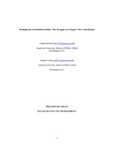 Bringing the Constitution Online: The Struggle over Egypt’s New Constitution