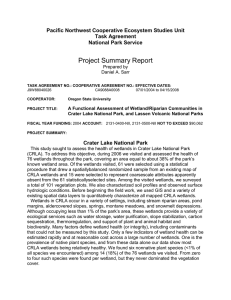 Project Summary Report Pacific Northwest Cooperative Ecosystem Studies Unit Task Agreement