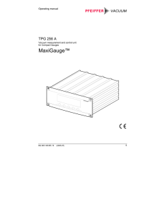 MaxiGauge™ TPG 256 A Operating manual 1