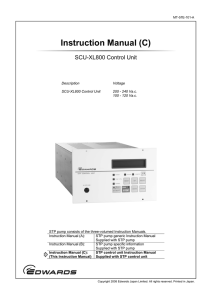 Instruction Manual (C) SCU-XL800 Control Unit