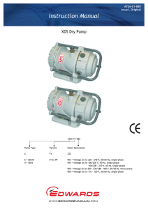 Instruction Manual XDS Dry Pump A726-01-880 Issue L Original