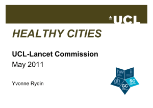 HEALTHY CITIES UCL-Lancet Commission May 2011 Yvonne Rydin