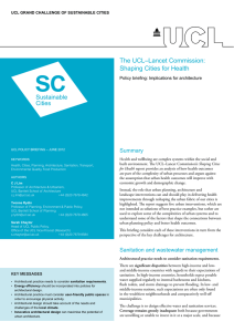 The UCL–Lancet Commission: Shaping Cities for Health Summary Policy briefing: Implications for architecture