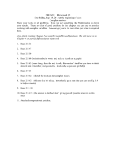 PHGN311   Homework #3 Complex numbers