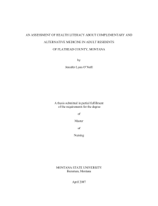 AN ASSESSMENT OF HEALTH LITERACY ABOUT COMPLEMENTARY AND