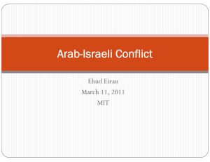 Arab-Israeli Conflict Ehud Eiran March 11, 2011 MIT
