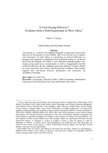 Is Vote-buying Effective? Evidence from a Field Experiment in West Africa