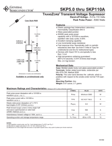 5KP5.0 thru 5KP110A T Z Transient Voltage Supressor