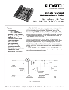 Single Output Non-Isolated, 15-20 Amp 5V 1.5-3.3V