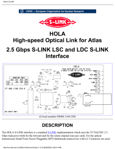 HOLA High-speed Optical Link for Atlas Interface