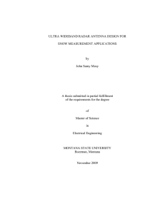 ULTRA WIDEBAND RADAR ANTENNA DESIGN FOR SNOW MEASUREMENT APPLICATIONS by