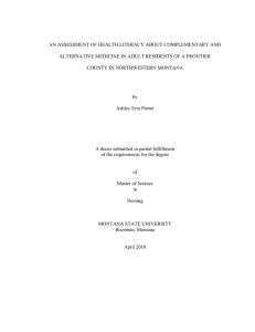 AN ASSESSMENT OF HEALTH LITERACY ABOUT COMPLEMENTARY AND