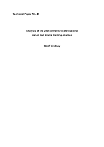Technical Paper No. 49  Analysis of the 2005 entrants to professional
